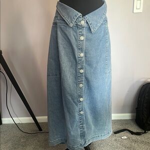 Eloquii Denim / Blue Jean Casual Midi Pencil Skirt